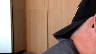 Greedy gloryhole sucker blows dick