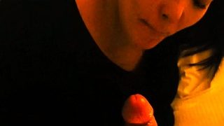 Chinese babe Lily gives a blowjob