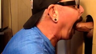 Dirty mature deepthroating in gloryhole