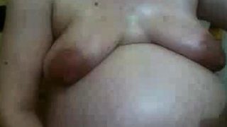 Hairy Amateur BBW Shows Off Her Pregnant Body on Webcam
