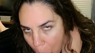 Filling Her Pussy with Cream on Mom’s Bed