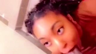 Truck Stop Blowjob – She Takes My Big Cock in the Bathroom