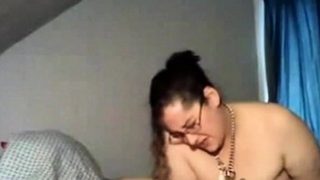Chubby BBW Plays with Dildos on Webcam