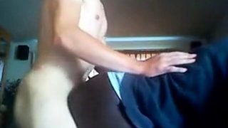 White Twink Breeds Chubby Black Guy. Homemade Bareback Video